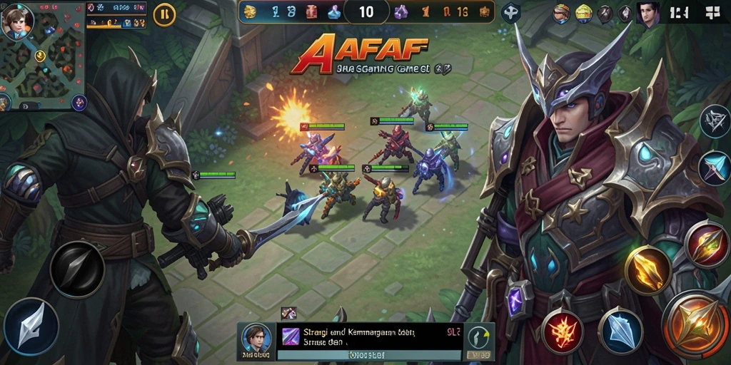 Screenshot gameplay AFAF yang menampilkan strategi pertempuran seru.