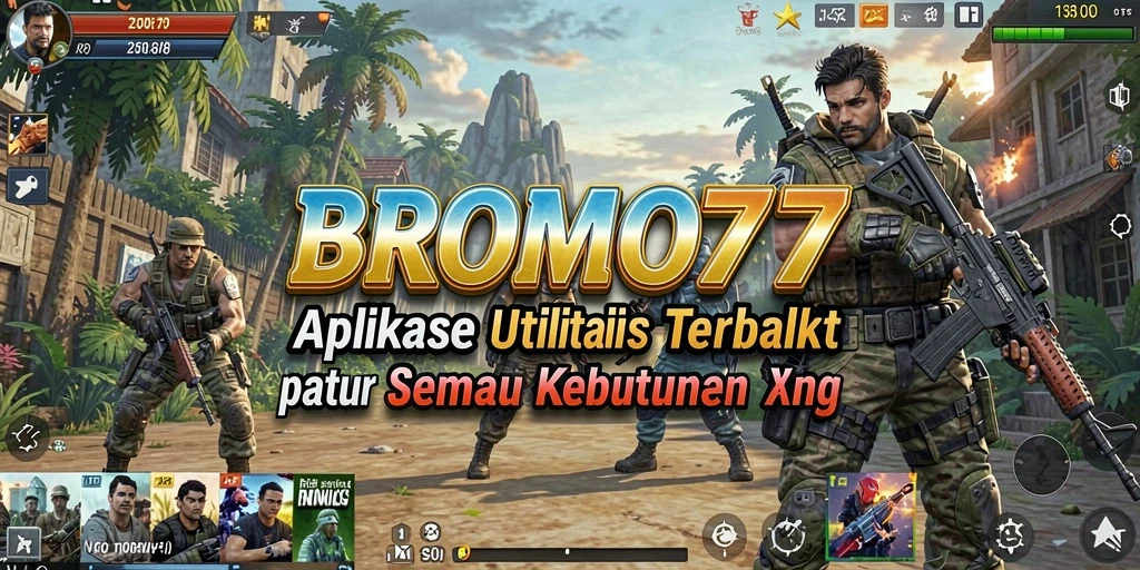 Tampilan antarmuka BROMO77 yang sederhana dan fungsional.