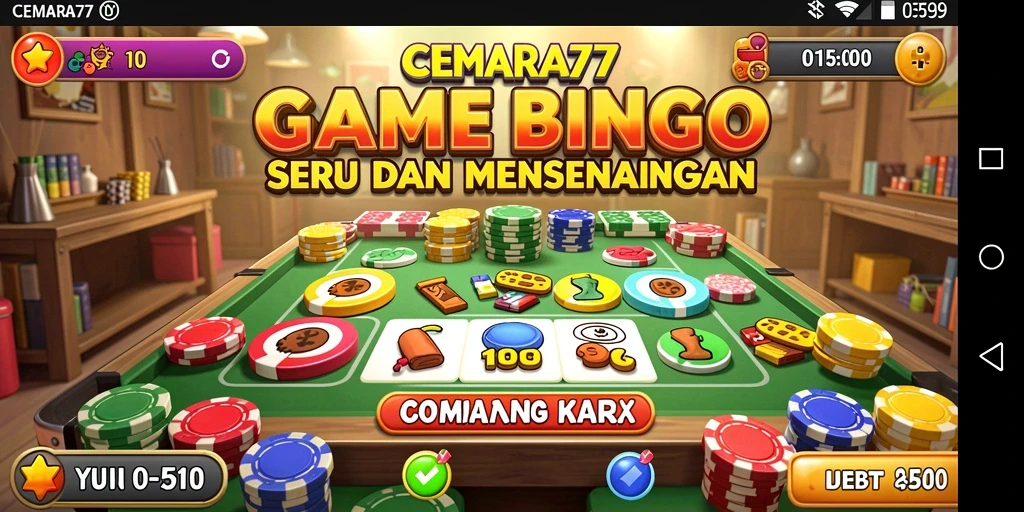 Tampilan gameplay menarik dari CEMARA77 dengan suasana Bingo yang seru.