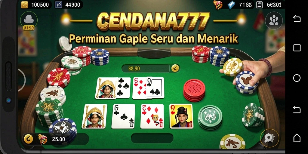 Gameplay seru dalam CENDANA777 memainkan Gaple.