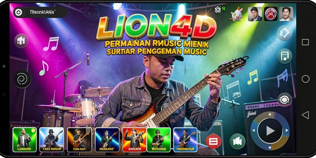 Tampilan gameplay LION4D dengan musik yang mengasyikkan.