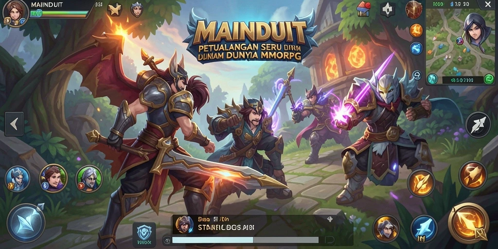 Tampilan gameplay MAINDUIT dengan grafis menawan dan aksi seru.