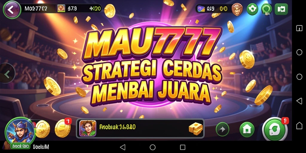 Screenshot MAU777 yang menampilkan strategi pertempuran intens.