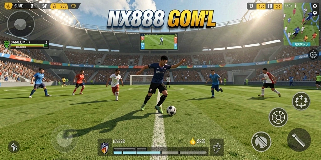 Gameplay NX888 yang menegangkan dalam pertandingan sepak bola.