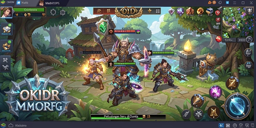 Tangkapan layar utama gameplay <strong>OKIDR</strong> yang menampilkan pertempuran seru antar pemain.