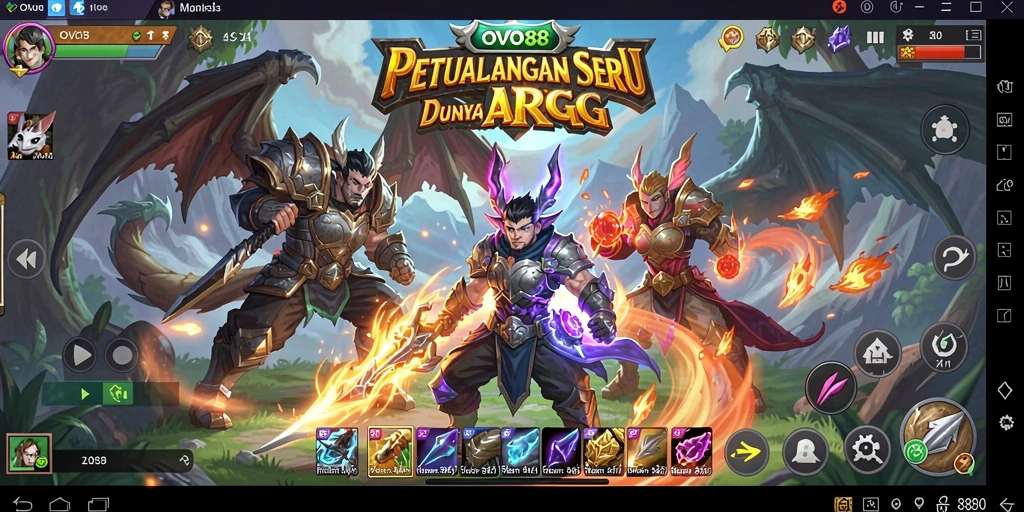 Tangkapan layar gameplay ARPG OVO88 yang mengasyikkan.