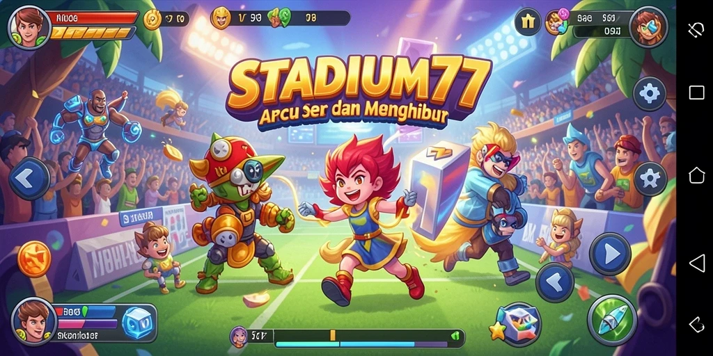 Tampilan gameplay STADIUM77 yang seru dan penuh aksi.