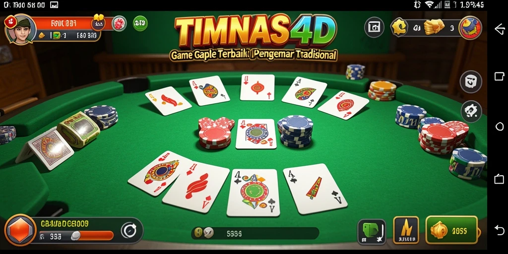 Gameplay Gaple yang seru dan interaktif di TIMNAS4D.