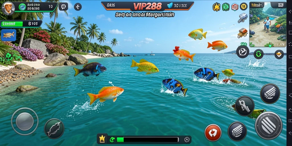 Screenshot VIP288 yang menampilkan aksi tembak ikan yang seru dan grafis menawan.